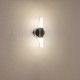 ΑΠΛΙΚΑ TOIXOY LED 6W 3000K 600lm Φ80X240mm ΑΛΟΥΜΙΝΙΟ ΜΑΥΡΟ ΧΡΥΣΟ ARTE ILLUMINA VELAS