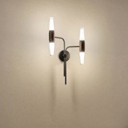 ΑΠΛΙΚΑ TOIXOY LED 2X6W 3000K 1200lm 420X130mm ΑΛΟΥΜΙΝΙΟ  ΜΑΥΡΟ ΧΡΥΣΟ ARTE ILLUMINA VELAS
