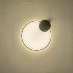 ΑΠΛΙΚΑ ΤΟΙΧΟΥ LED  ΑΛΟΥΜΙΝΙΟ 40W 3000Κ 3120lm 1300X1385mm ΜΑΥΡΟ ME ΜΠΡΟΝΖΕ ARTE ILLUMINA AERO