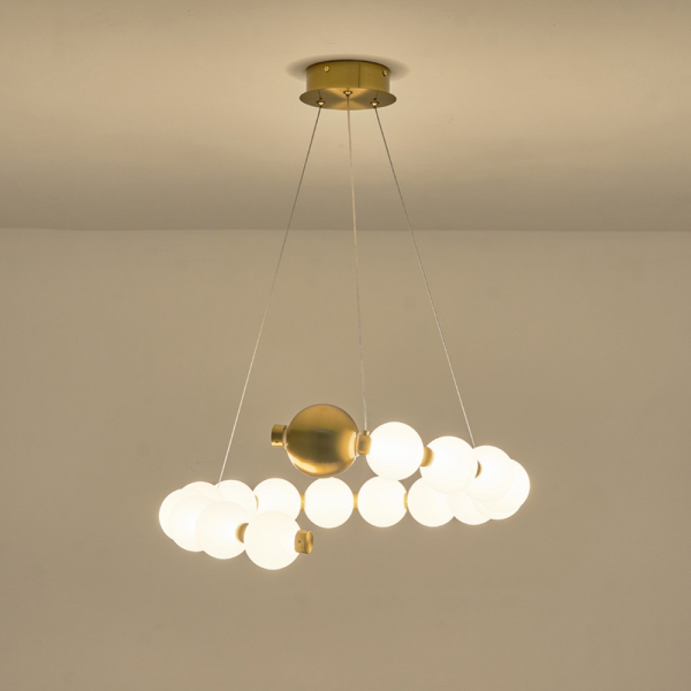 ΦΩΤΙΣΤΙΚΟ ΚΡΕΜΑΣΤΟ ΜΕΤΑΛΛΟ LED 20W 3000K 1560lm  530X150mm  ΜΠΡΟΝΖΕ ΜΕ ΛΕΥΚΟ ARTE ILLUMINA TREA