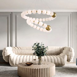 ΦΩΤΙΣΤΙΚΟ ΚΡΕΜΑΣΤΟ ΜΕΤΑΛΛΟ LED 40W 3000K 2730lm 720X1275mm  ΜΠΡΟΝΖΕ ΜΕ ΛΕΥΚΟ  ARTE ILLUMINA TREA