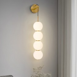 ΑΠΛΙΚΑ ΤΟΙΧΟΥ LED 19W ΜΠΡΟΝΖΕ ΜΕ ΛΕΥΚΟ ΓΥΑΛΙ 160 Χ650mm ARTE ILLUMINA TREA