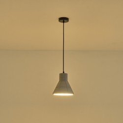 ΦΩΤΙΣΤΙΚΟ ΚΡΕΜΑΣΤΟ ΓΥΨΙΝ0 ΓΚΡΙ1XE27 MAX 15W 200X200X210mm ARTE ILLUMINA PLASTER SERIES