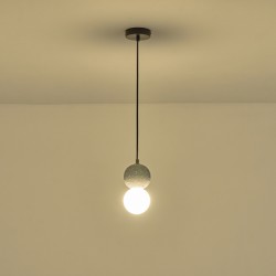 ΦΩΤΙΣΤΙΚΟ ΚΡΕΜΑΣΤΟ ΓΥΨΙΝΟ ΜΑΥΡΟ  G9 MAX 15W 100X100X210mm ARTE ILLUMINA  PLASTER SERIES