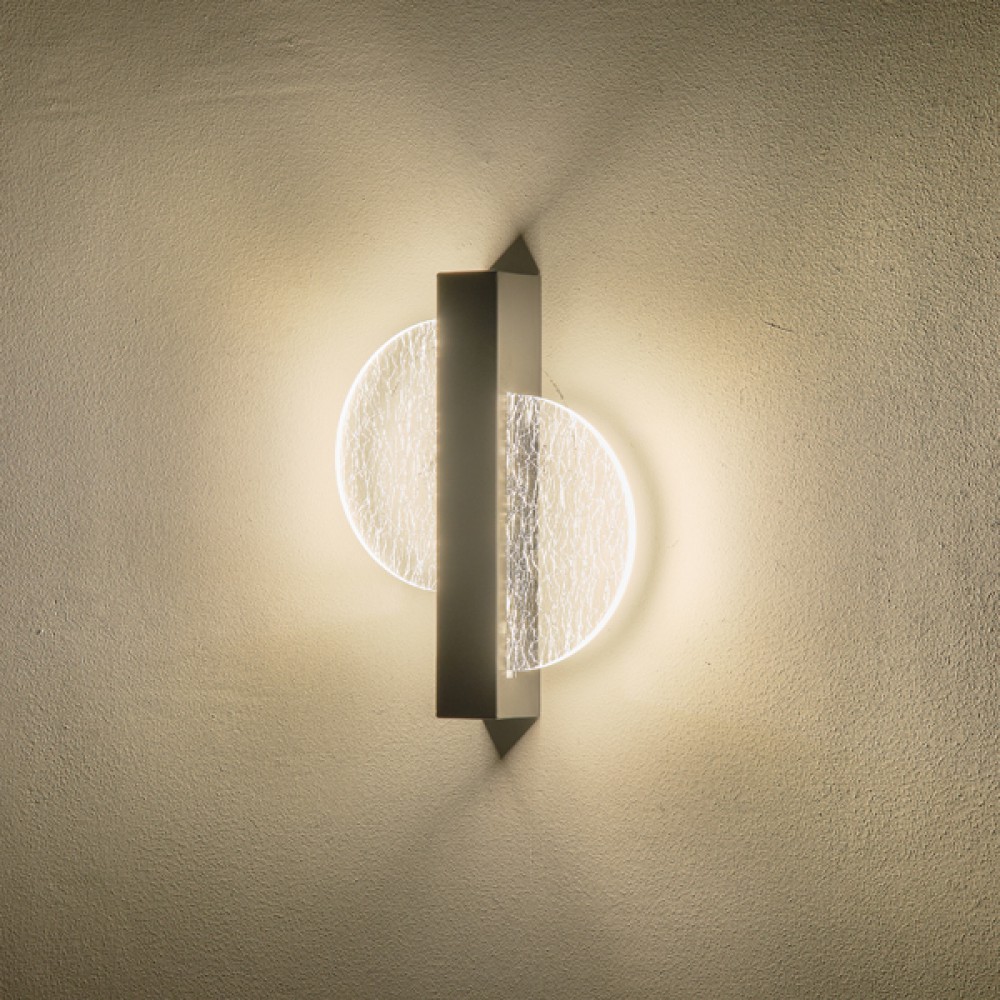 ΑΠΛΙΚΑ ΤΟΙΧΟΥ ΑΚΡΥΛΙΚΗ ΜΑΥΡΗ 6W 3000K 312lm 195Χ45mm  ARTE ILLUMINA ERATO