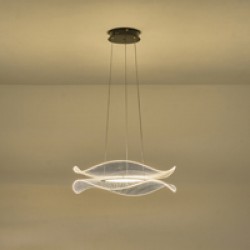 ΦΩΤΙΣΤΙΚΟ ΚΡΕΜΑΣΤΟ ΑΚΡΥΛΙΚΟ ΣΤΡΟΓΓΥΛΟ LED 48W Ø 540mm 3000K 4320lm ΜΑΥΡΟ ARTE ILLUMINA FIRENZE