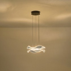 ΦΩΤΙΣΤΙΚΟ ΚΡΕΜΑΣΤΟ ΑΚΡΥΛΙΚΟ ΣΤΡΟΓΓΥΛΟ LED 34W  Ø 340mm 3000K 3024lm ΜΑΥΡΟ ARTE ILLUMINA FIRENZE