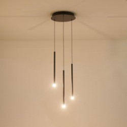 ΦΩΤΙΣΤΙΚΟ ΚΡΕΜΑΣΤΟ LED 6W 3000K 600lm Φ300X1500mm ΜΑΥΡΟ ΑΛΟΥΜΙΝΙΟ ARTE ILLUMINA CASCADE
