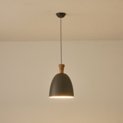 ΦΩΤΙΣΤΙΚΟ ΚΡΕΜΑΣΤΟ  ΜΕΤΑΛΛΙΚΟ1XΕ27 MAX 15W 230X230mm ΓΚΡΙ ARTE ILLUMINA SIMPLO