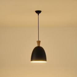 ΦΩΤΙΣΤΙΚΟ ΚΡΕΜΑΣΤΟ  ΜΕΤΑΛΛΙΚΟ1XΕ27 MAX 15W 230X230mm ΜΑΥΡΟ ARTE ILLUMINA SIMPLO