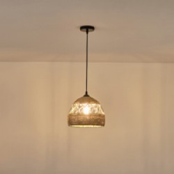 ΦΩΤΙΣΤΙΚΟ ΚΡΕΜΑΣΤΟ ΜΟΝΟΦΩΤΟ ΜΑΥΡΟ ΧΑΚ Ε27 MAX 15W 250X250X1290mm ΣΧΟΙΝΙ & ΜΕΤΑΛΛΟ  ARTE ILLUMINA HELIOS