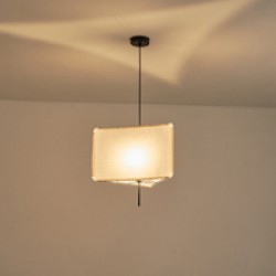 ΦΩΤΙΣΤΙΚΟ ΚΡΕΜΑΣΤΟ ΥΦΑΣΜΑ  1XΕ27 MAX 15W  Φ480ΧH900mm ΜΠΕΖ ARTE ILLUMINA URBAN