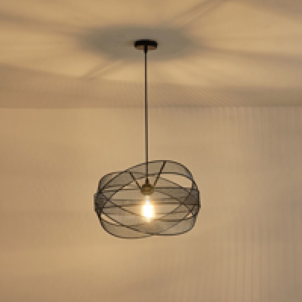 ΦΩΤΙΣΤΙΚΟ ΚΡΕΜΑΣΤΟ ΜΕΤΑΛΛΙΚΟ 1XE27  MAX 15W 250X250X1280mm ΜΑΥΡΟ ARTE ILLUMINA OGGI