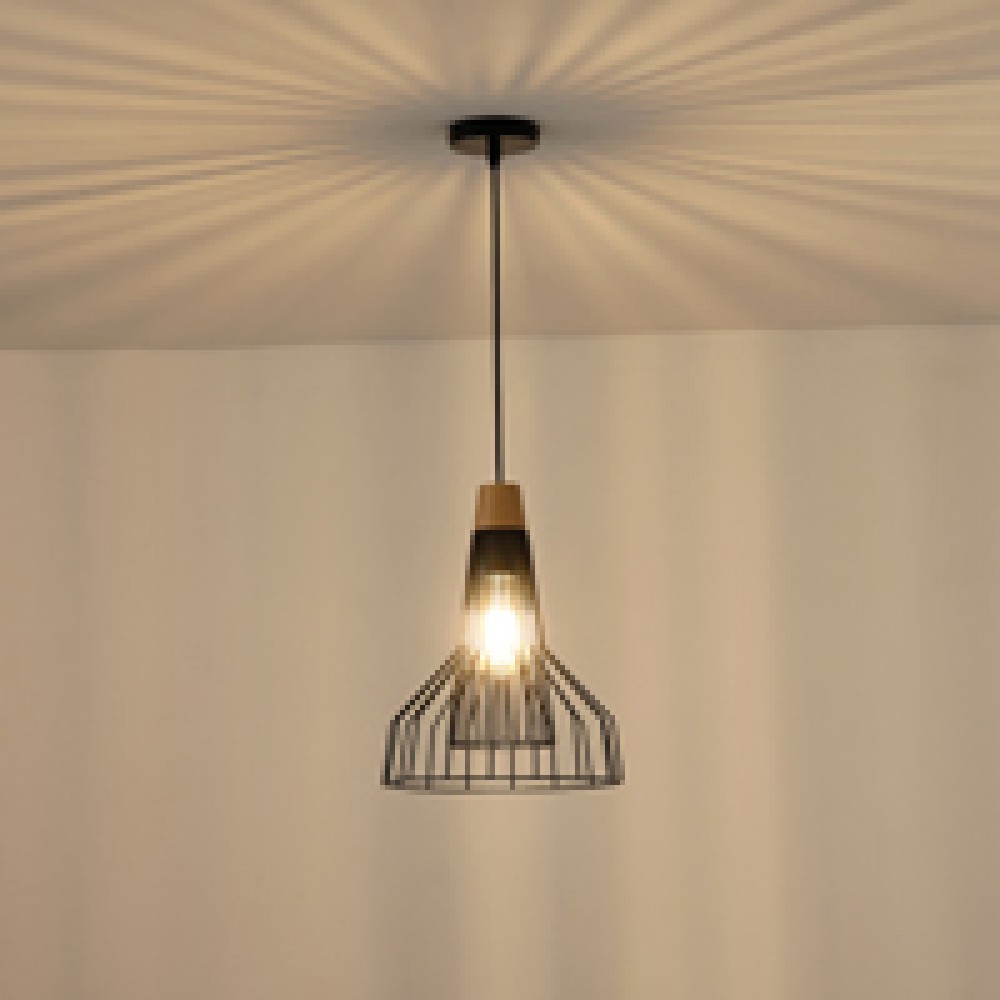 ΦΩΤΙΣΤΙΚΟ ΚΡΕΜΑΣΤΟ ΜΕΤΑΛΛΙΚΟ 1XE27  MAX 15W 260X260X1370mm ΜΑΥΡΟ ARTE ILLUMINA OGGI