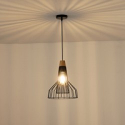 ΦΩΤΙΣΤΙΚΟ ΚΡΕΜΑΣΤΟ ΜΕΤΑΛΛΙΚΟ 1XE27  MAX 15W 260X260X1370mm ΜΑΥΡΟ ARTE ILLUMINA OGGI