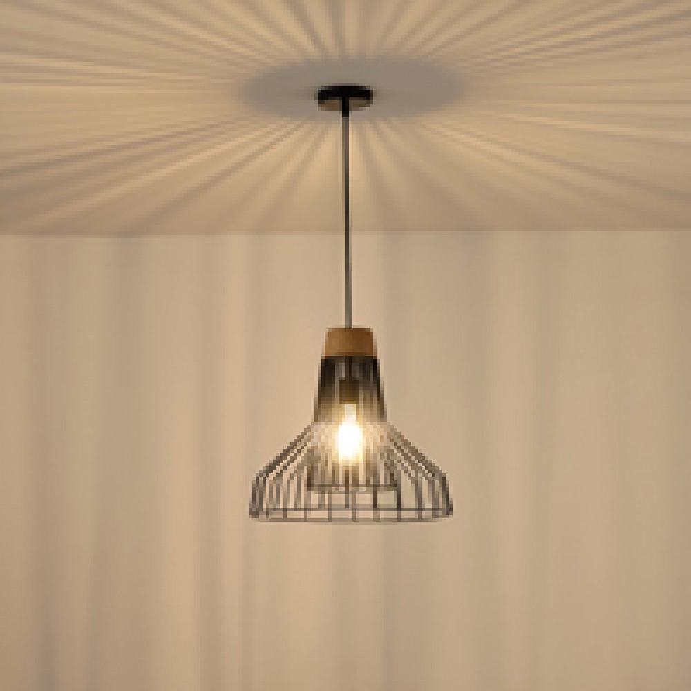 ΦΩΤΙΣΤΙΚΟ ΚΡΕΜΑΣΤΟ ΜΕΤΑΛΛΙΚΟ 1XE27  MAX 15W 360X360X1380mm ΜΑΥΡΟ ARTE ILLUMINA OGGI