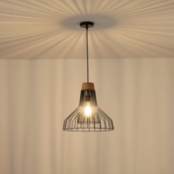 ΦΩΤΙΣΤΙΚΟ ΚΡΕΜΑΣΤΟ ΜΕΤΑΛΛΙΚΟ 1XE27  MAX 15W 360X360X1380mm ΜΑΥΡΟ ARTE ILLUMINA OGGI
