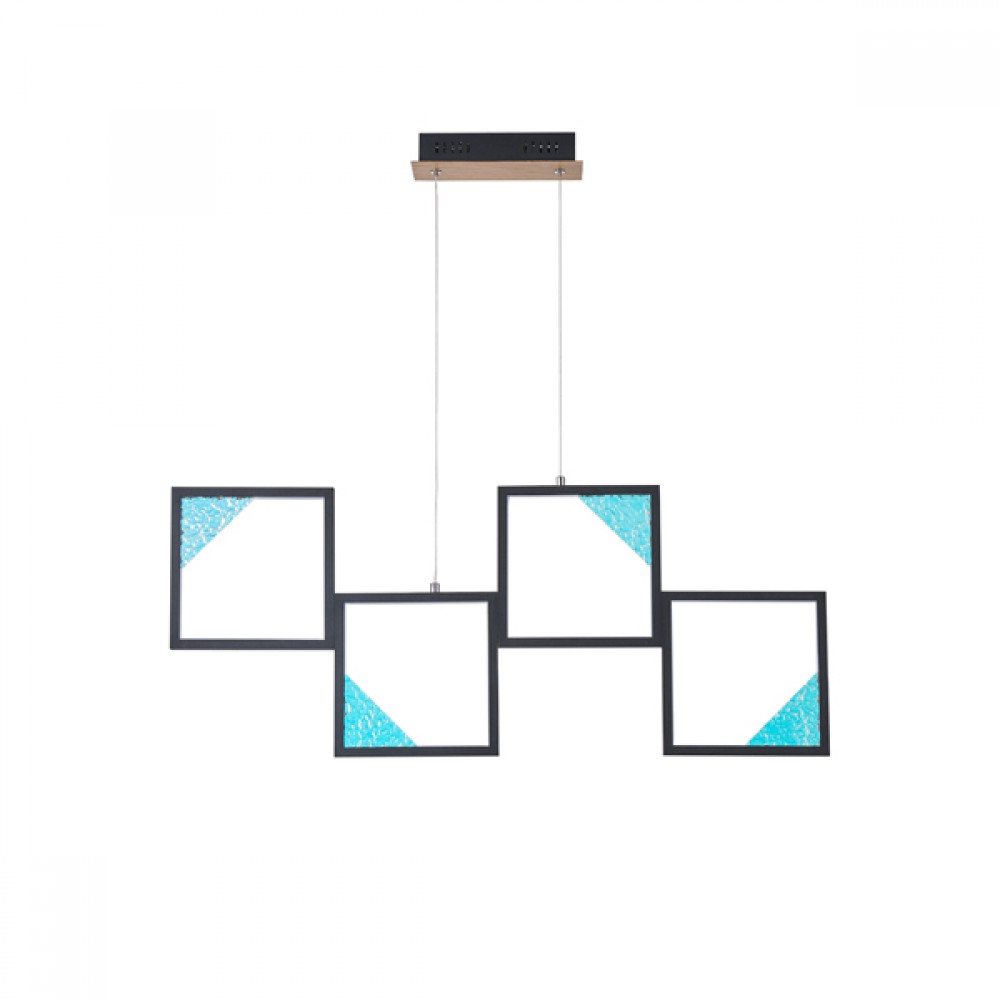 ΦΩΤΙΣΤΙΚΟ ΟΡΟΦΗΣ ΑΛΟΥΜΙΝΙΟΥ LED 36W 3000K 850lm 820X16X1340mm ΜΑΥΡΟ ARTE ILLUMINA SQUARE