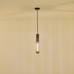 ΦΩΤΙΣΤΙΚΟ ΚΡΕΜΑΣΤΟ ΓΥΨΙΝΟ ΜΑΥΡΟ 1XE27 MAX 40W 655X655X380mm ARTE ILLUMINA SCOURO