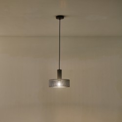 ΦΩΤΙΣΤΙΚΟ ΚΡΕΜΑΣΤΟ ΓΥΨΙΝΟ ΜΑΥΡΟ1XE27 MAX 40W 255X255X200mm ARTE ILLUMINA SCOURO