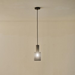 ΦΩΤΙΣΤΙΚΟ ΚΡΕΜΑΣΤΟ ΓΥΨΙΝΟ ΜΑΥΡΟ1XE27 MAX 40W 120X120X260mm ARTE ILLUMINA SCOURO