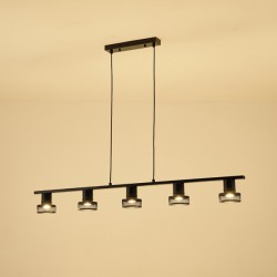 ΠΕΝΤΑΠΛΟ ΣΠΟΤ ΟΡΟΦΗΣ ΜΕ ΔΙΧΤΥ GU10 1180X100X1180mm ΜΑΥΡΟ ARTE ILLUMINA
