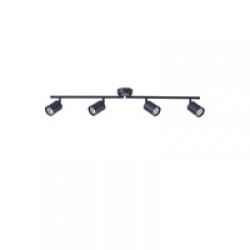 ΣΠΟΤ ΜΕΤΑΛΛΙΚΟ 4ΦΩΤΟ ΜΑΥΡΟ 4XGU10  Max 7W 790X80X165mm ARTE ILLUMINA OLYMP