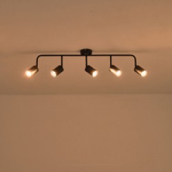 ΣΠΟΤ ΜΕΤΑΛΛΙΚΟ 5ΦΩΤΟ ΜΑΥΡΟ 5XGU10 Max 7W  800X90X230mm ARTE ILLUMINA OLYMP