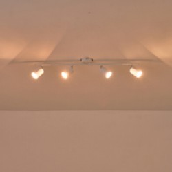 ΣΠΟΤ ΜΕΤΑΛΛΙΚΟ 4ΦΩΤΟ ΛΕΥΚΟ 4XGU10 Max 7W  790X80X165mm ARTE ILLUMINA OLYMP