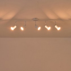 ΣΠΟΤ ΜΕΤΑΛΛΙΚΟ 5ΦΩΤΟ ΛΕΥΚΟ 5XGU10 Max 7W  800X90X230mm ARTE ILLUMINA OLYMP