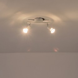 ΣΠΟΤ ΚΙΝΗΤΟ ΔΙΦΩΤΟ ΜΕΤΑΛΛΙΚΟ Max 7W ΛΕΥΚΟ 2XGU10 220X80X125mm ARTE ILLUMINA VORRAS