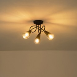 ΣΠΟΤ ΜΕΤΑΛΛΙΚΟ ΜΕ SMOKY ΓΥΑΛΙ ΤΡΙΦΩΤΟ  3XE14  D380XH185mm ARTE ILLUMINA CLASSY