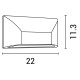 ΑΠΛΙΚΑ ΤΟΙΧΟΥ LED SLIM 6W IP65 220-240V 220X51X113mm ΜΑΥΡΟ PRO