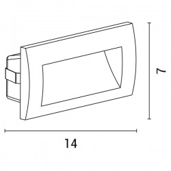 ΦΩΤΙΣΤΙΚΟ ΧΩΝΕΥΤΟ LED 3W IP54 220-240V 140X70X70mm ΓΡΑΦΙΤΗ PRO