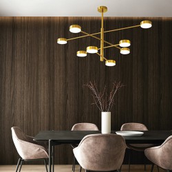 ΦΩΤΙΣΤΙΚΟ ΚΡΕΜΑΣΤΟ 8ΦΩΤΟ LED 96W 100X65X20 ΧΡΥΣΟ- EUROLAMP