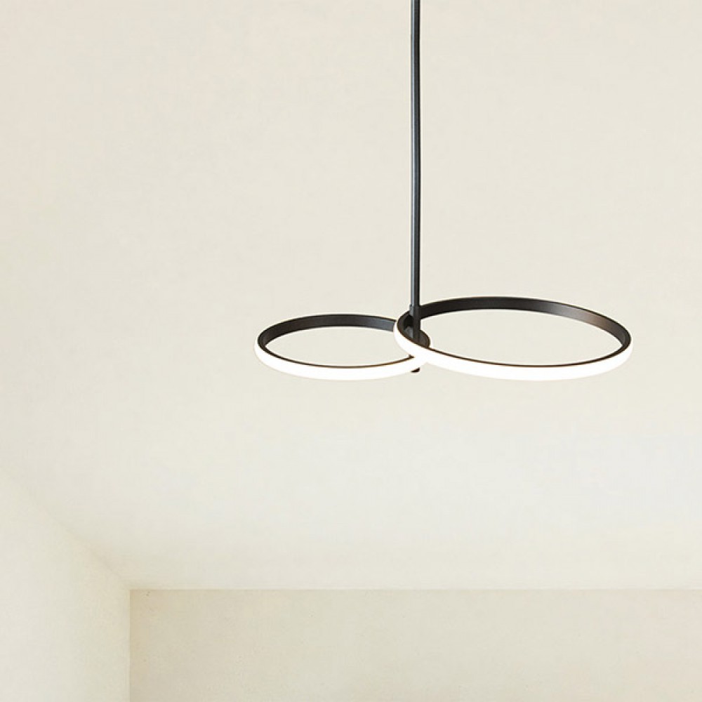 ΦΩΤΙΣΤΙΚΟ ΚΡΕΜΑΣΤΟ 2ΦΩΤΟ LED 30W 600X360X250 ΜΑΥΡΟ - EUROLAMP