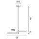 ΦΩΤΙΣΤΙΚΟ ΚΡΕΜΑΣΤΟ 2ΦΩΤΟ LED 30W 600X360X250 ΜΑΥΡΟ - EUROLAMP