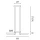 ΦΩΤΙΣΤΙΚΟ ΚΡΕΜΑΣΤΟ 3ΦΩΤΟ LED 34W 700X280X250 ΜΑΥΡΟ - EUROLAMP