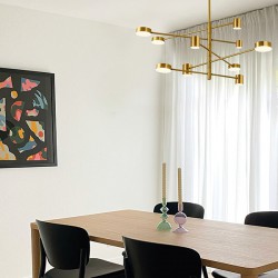 ΦΩΤΙΣΤΙΚΟ ΚΡΕΜΑΣΤΟ ΚΡΕΜΑΣΤΟ 8ΦΩΤΟ LED 60W 143X45 ΧΡΥΣΟ - EUROLAMP