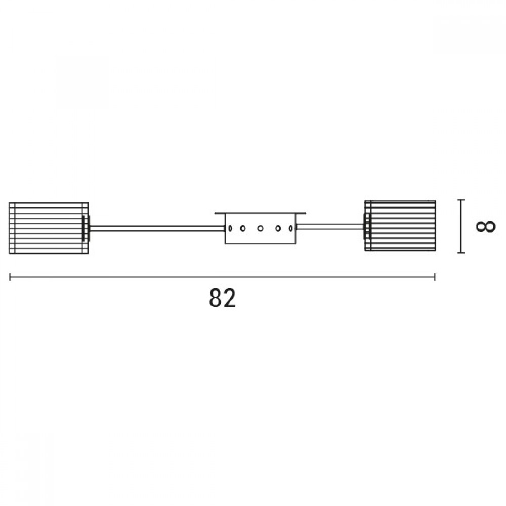 ΦΩΤΙΣΤΙΚΟ ΟΡΟΦΗΣ 6ΦΩΤΟ LED 60W 82X8 ΜΑΥΡΟ/ΧΡΥΣΟ - EUROLAMP
