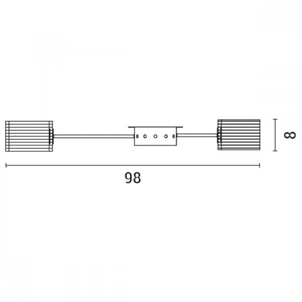 ΦΩΤΙΣΤΙΚΟ ΟΡΟΦΗΣ 8ΦΩΤΟ LED 80W 98X8 ΜΑΥΡΟ/ΧΡΥΣΟ- EUROLAMP