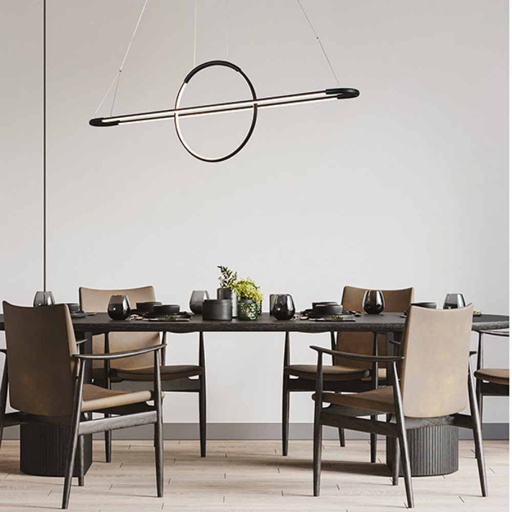ΦΩΤΙΣΤΙΚΟ ΚΡΕΜΑΣΤΟ ΓΡΑΜΜΙΚΟ LED 45W 3000Κ 120X150 ΜΑΥΡΟ - EUROLAMP
