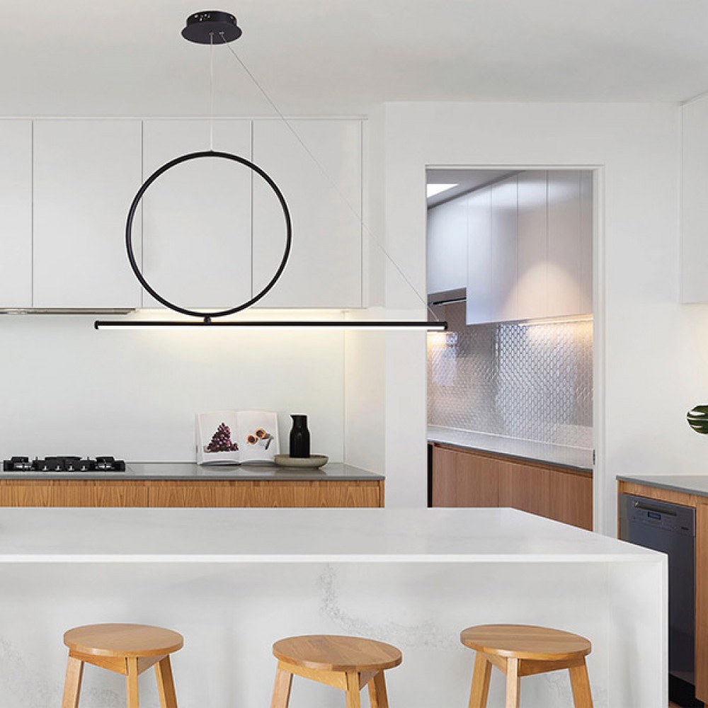 ΦΩΤΙΣΤΙΚΟ ΚΡΕΜΑΣΤΟ LED 32W 100X18 ΛΕΥΚΟ/ΜΑΥΡΟ - EUROLAMP