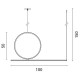 ΦΩΤΙΣΤΙΚΟ ΚΡΕΜΑΣΤΟ LED 32W 100X18 ΛΕΥΚΟ/ΜΑΥΡΟ - EUROLAMP