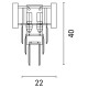 ΑΠΛΙΚΑ ΤΟΙΧΟΥ 2XΕ14 22X40 ΧΡΥΣΟ - EUROLAMP