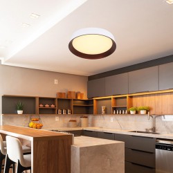 ΠΛΑΦΟΝΙΕΡΑ LED 30W Φ450X90 3000Κ ΛΕΥΚΗ/ΜΠΡΟΝΖΕ - EUROLAMP