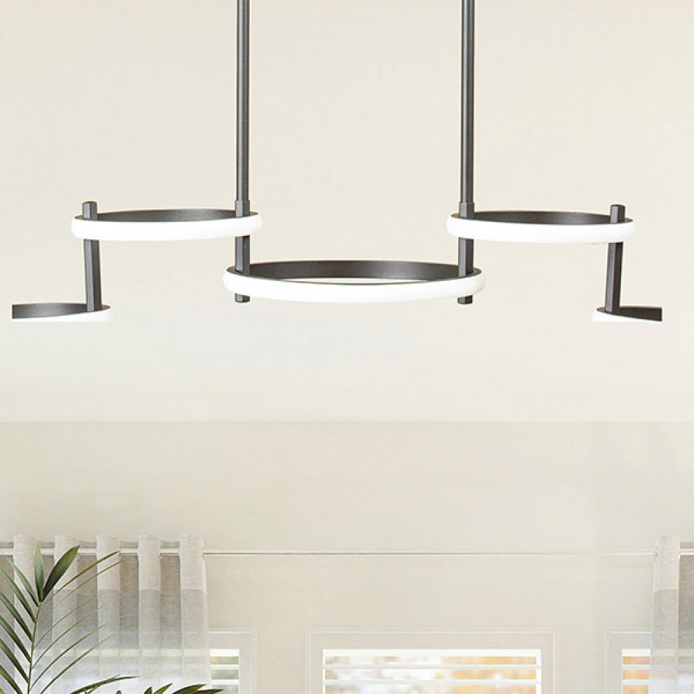 ΦΩΤΙΣΤΙΚΟ ΚΡΕΜΑΣΤΟ 5ΦΩΤΟ LED 48W 930X280X290 ΜΑΥΡΟ - EUROLAMP
