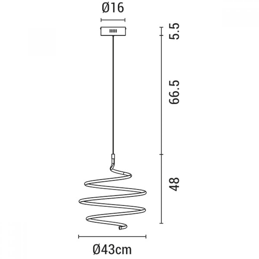 ΦΩΤΙΣΤΙΚΟ ΚΡΕΜΑΣΤΟ ΣΤΡΟΓΓΥΛΟ LED 40W Φ430X1200 ΛΕΥΚΟ - EUROLAMP