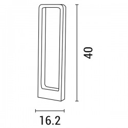 ΚΟΛΩΝΑΚΙ ΑΛΟΥΜΙΝΙΟΥ 7W 162x57x400 IP65 3000K ΜΑΥΡΟ EUROLAMP