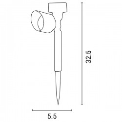 ΗΛΙΑΚΟ ΦΩΤΙΣΤΙΚΟ ΚΗΠΟΥ ΚΑΡΦΩΤΟ ΚΙΝΗΤΟ Φ55X325MM 4000Κ EUROLAMP